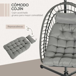 Silla Colgante Plegable con Soporte