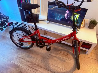 Bicicleta Moma Plegable Roja
