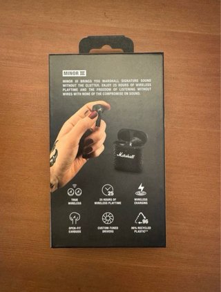 Marshall Minor III Auriculares True Wireless Negro