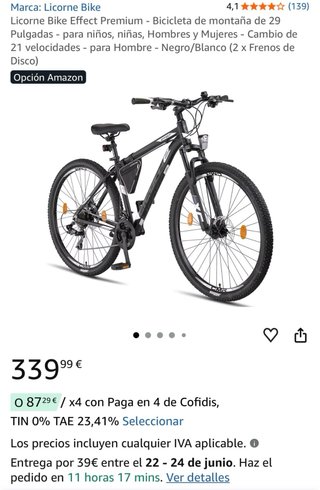 Bicicleta de montaña negra