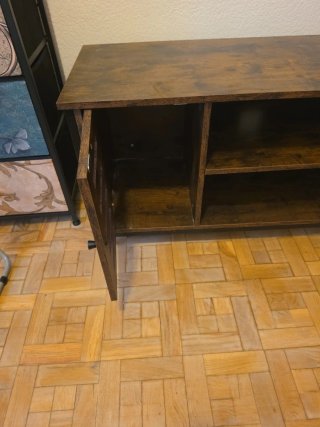 Mesa auxiliar TV madera y metal