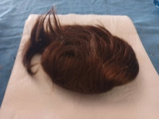 Peluquín pelo natural virgen castaño oscuro