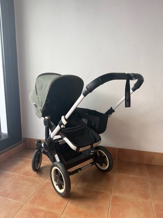 Bugaboo Donkey 1 Gemelar Azul + Capota Verde