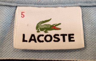 Polo Lacoste Rayas Azul Talla M