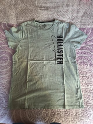 Camiseta Hollister verde manga corta