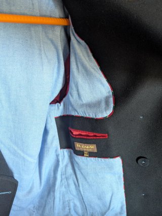 Chaqueta marinera negra y azul