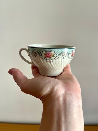 Set 4 Tazas Cerámica Diseño Floral