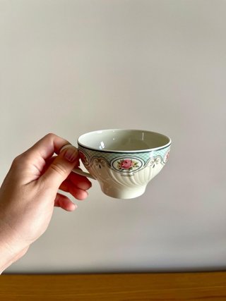 Set 4 Tazas Cerámica Diseño Floral