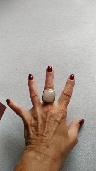 Anillo Cuarzo Rosa Plata