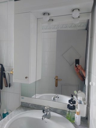Mueble de baño mármol y madera