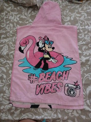 Toalla poncho niña Minnie Mouse