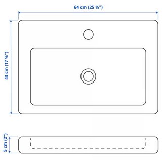 Lavabo Blanco Ikea 64x43