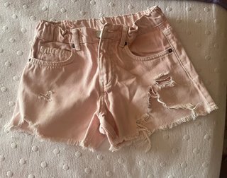 Shorts vaqueros Zara niña rosa rotos