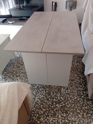 Mesa comedor gris plegable