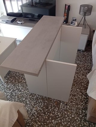 Mesa comedor gris plegable