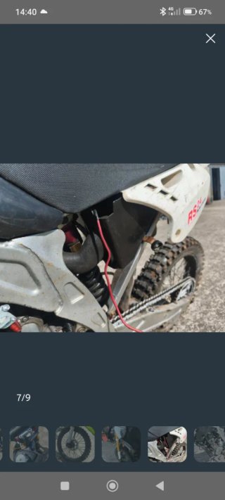 Pit bike Enduro/Motocross Negra y Dorada