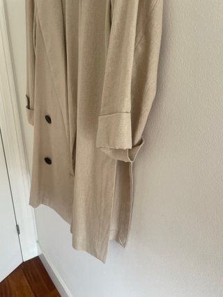 Chaqueta Lino Zara Beige Talla S
