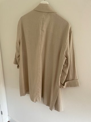 Chaqueta Lino Zara Beige Talla S