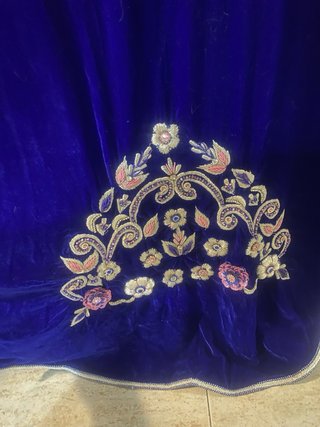 Caftán Marroquí Terciopelo Azul