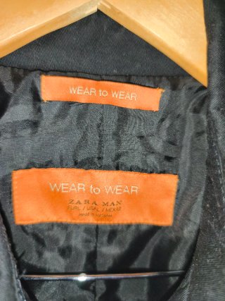 Chaquetón Zara Hombre Negro