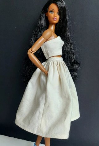Conjunto Barbie 2 Piezas: Top y Falda