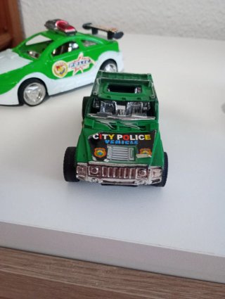 Lote 4 coches policía juguete