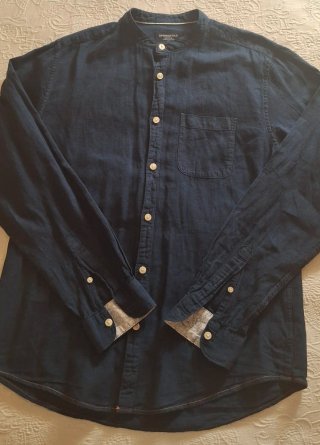 Camisa Springfield cuello mao azul Talla M