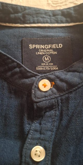Camisa Springfield cuello mao azul Talla M