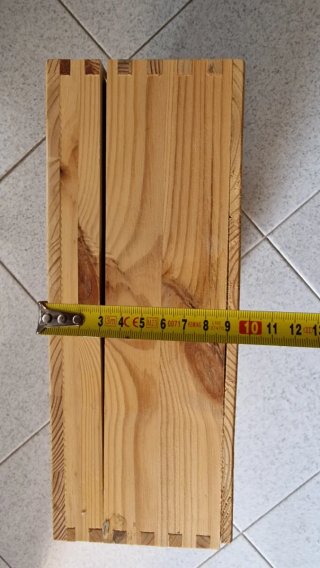 Cassetta in legno FARINA con chiusura metallica