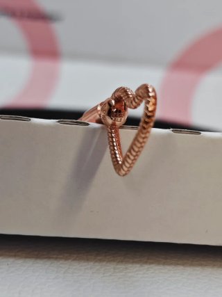 Pulsera Pandora Corazón Rose Gold 18cm