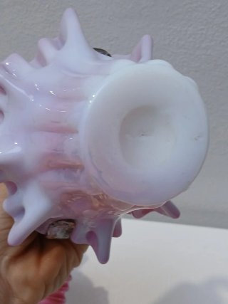 Coppia Vasi Vetro Murano Rosa Trasparente