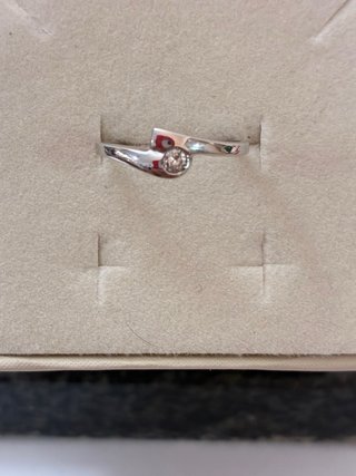 Anillo Oro 18k Diamante Natural 0.10Ct