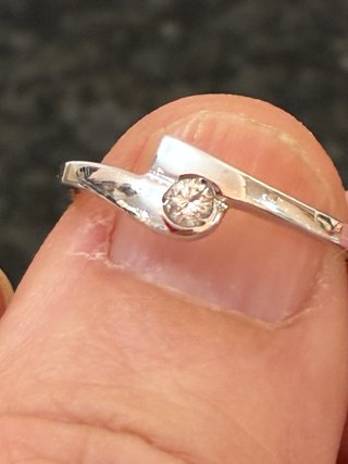 Anillo Oro 18k Diamante Natural 0.10Ct