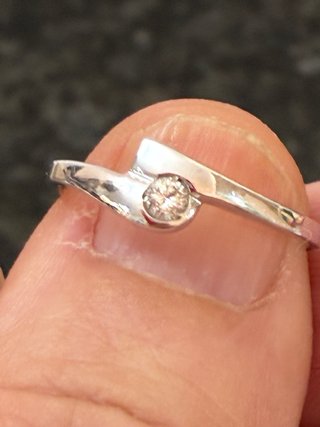Anillo Oro 18k Diamante Natural 0.10Ct