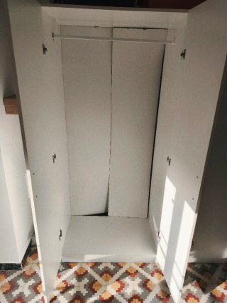 Armario 3 puertas madera blanco
