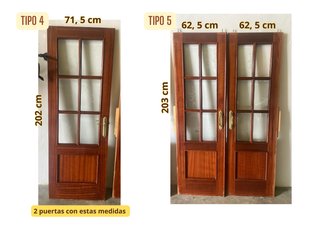 Puertas de madera maciza y aluminio