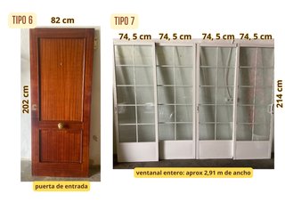 Puertas de madera maciza y aluminio