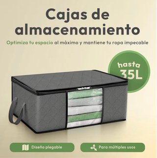 Pack 6 Bolsas Almacenamiento Ropa Gris