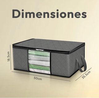 Pack 6 Bolsas Almacenamiento Ropa Gris