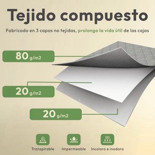 Pack 6 Bolsas Almacenamiento Ropa Gris