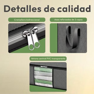 Pack 6 Bolsas Almacenamiento Ropa Gris