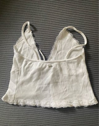 Top Pull&Bear blanco encaje