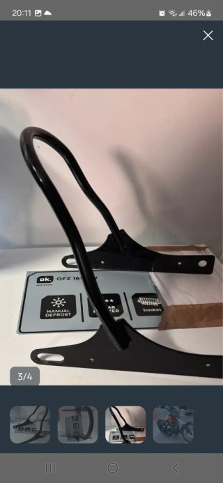 Sissy bar Harley Dyna negro original