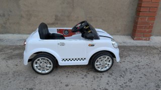 Coche Batería Infantil Mini Blanco 6V