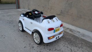 Coche Batería Infantil Mini Blanco 6V