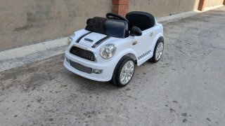 Coche Batería Infantil Mini Blanco 6V