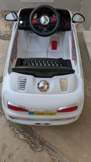 Coche Batería Infantil Mini Blanco 6V