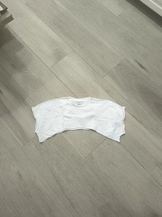 Camiseta crop top blanco