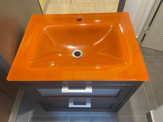 Conjunto Muebles Baño Madera y Cristal