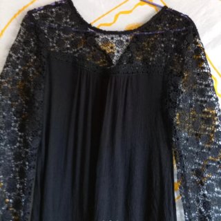Blusa Negra Encaje Talla 42